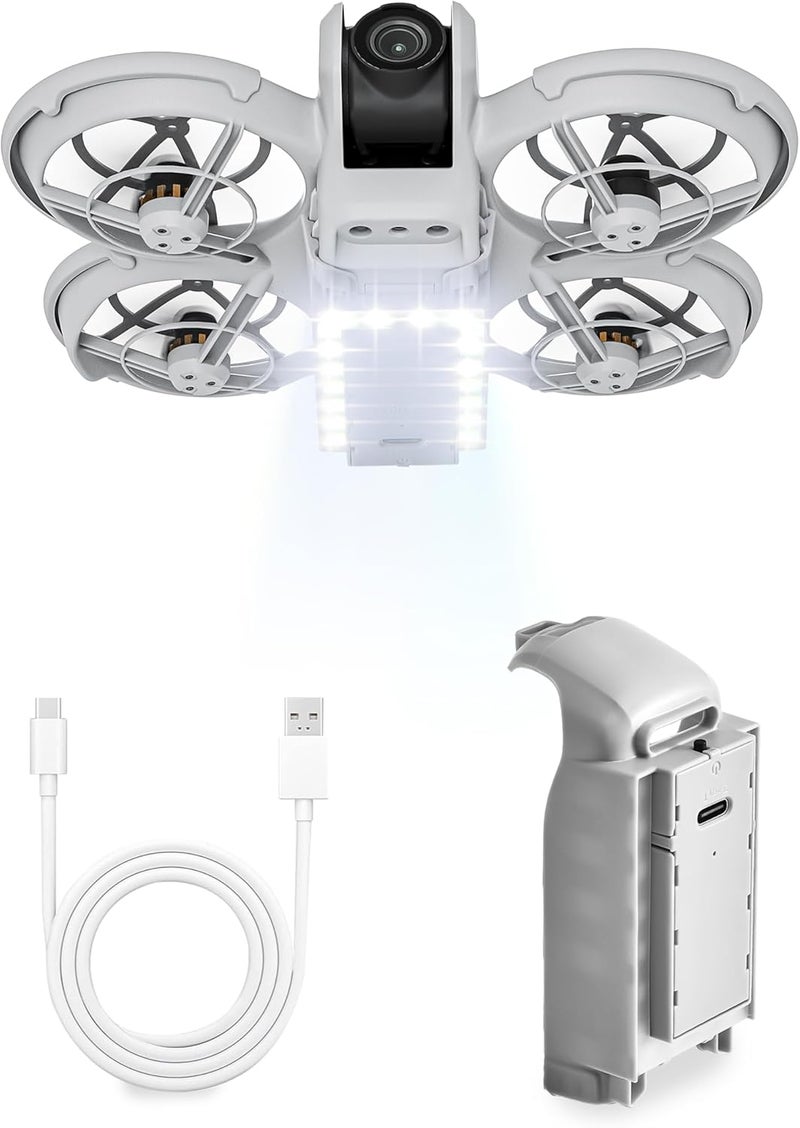 STARTRC Neo Battery Protector for DJI Neo Accessories, Neo LED Light Landing Gear 2-in-1 Kit - Image 1